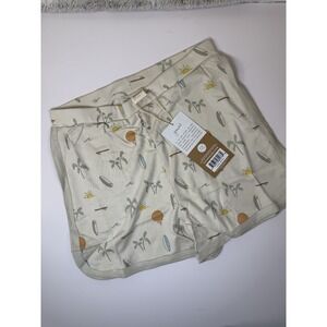 NWT GuomiKids 10-12 Youth Tan Summer Print Shorts Organic Cotton